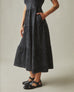 Women's Premium Slub Tiered Dress - Washed Mineral Black